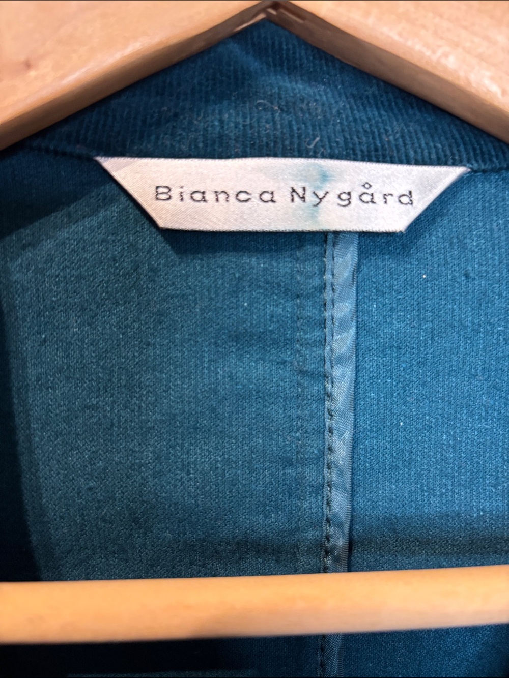 Bianca Nygard Teal Corduroy Victorian Blazer - Picture 7 of 8